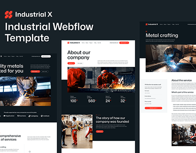 Industrial X - Industry Webflow Template