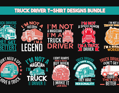 Truck driver t-shirt design