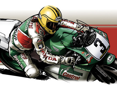Joey Dunlop - Castrol Honda RC30