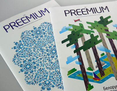 The PREEMIUM magazine. Covers and content design