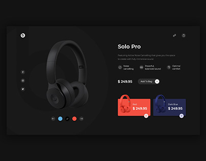 Beats Headphone - Concept UI Design
