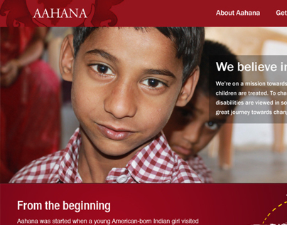 Aahana Website Mockup