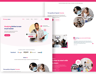 E-Learning landing page
