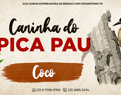Rótulo Caninha Pica Pau