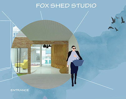 Fox shed A Post Modern free flowing & colourful design