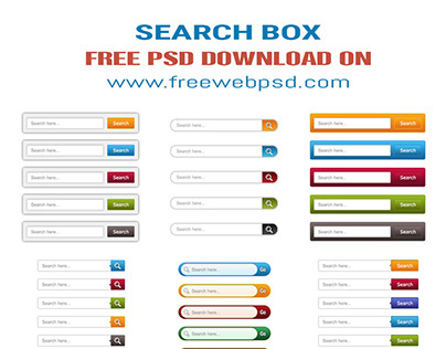 search box free psd download