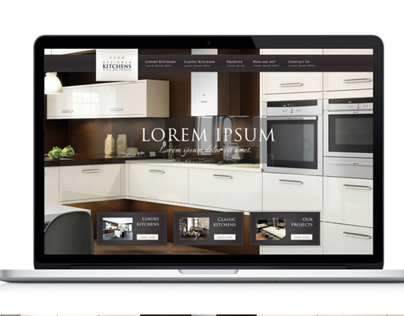 Web design for custom kitchens (year 2014)
