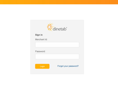 Dinetab webapp UI/UX