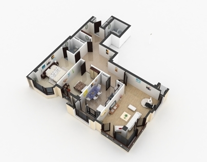 Interior Visualization of Bereke Residence