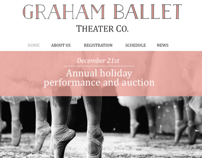 Graham Ballet Web Design
