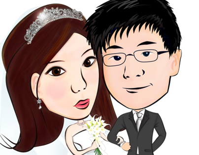 Wedding Carricature - Brian & Isabel