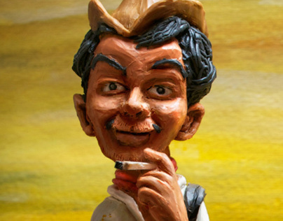 "CANTINFLAS" plasticine character