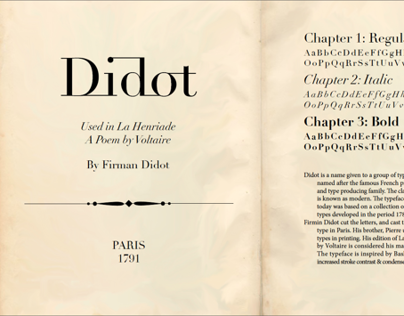 Didot Logotype & Specimen Sheet
