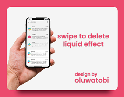 Swipe to delete Liquid effect