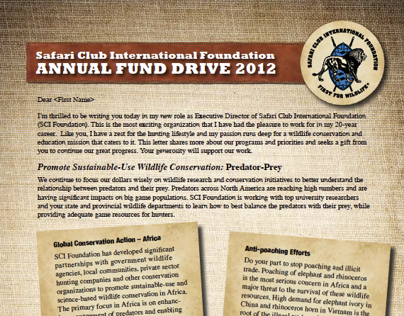 Fundraising Annual Letter- SCIF