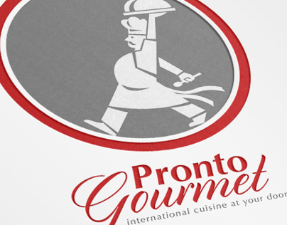 Pronto Gourmet Retro Logo Template