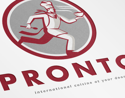Pronto International Cuisine Logo Template