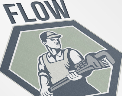 Flow Plumbing Service Logo Template