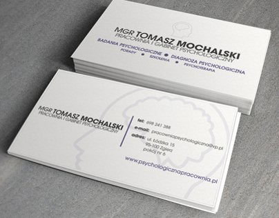 Business card for psychologist