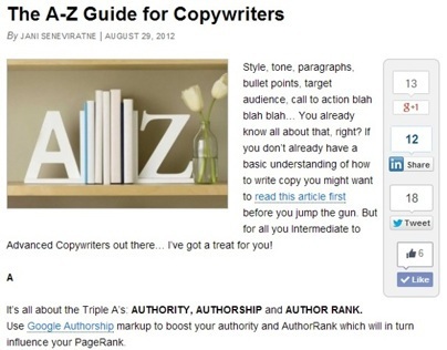 Blog: The A-Z Guide for Copywriters 