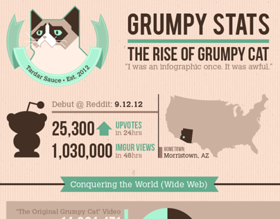 Grumpy Stats – The Rise of Grumpy Cat Infographic