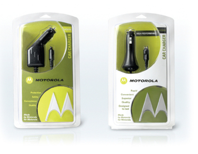 Motorola Hi-End Vehicle Power Adapter Packaging Design