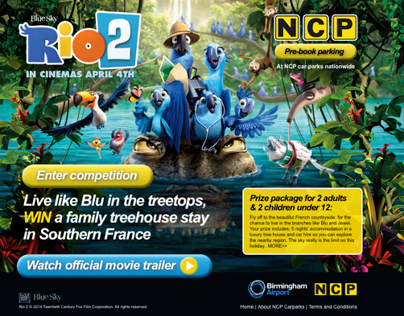 Rio2 and NCP Carparks competition microsite