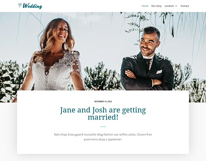 Wedding - wordpress website