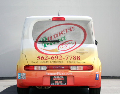 Pamore Pizza Car Wrap