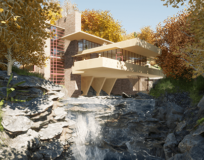The Fallingwater House - Modeling and Rendering