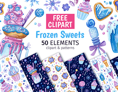 Frozen Sweets Clipart & Patterns