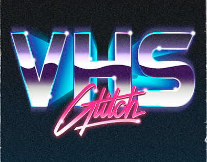 VHS Glitch Logos.