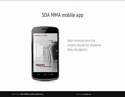SDA MMA mobile app website