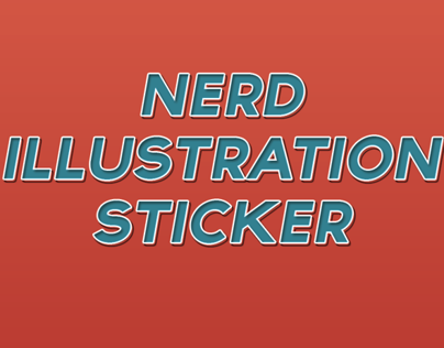Nerd illustration Sticker