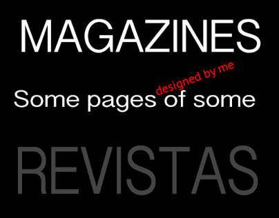 DESIGNED PAGES OF MAGAZINES