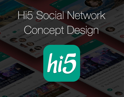 Hi5 Social Networking App Concept Design