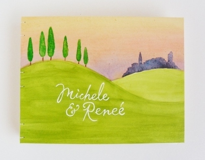 Michele & Reneé's Custom Tuscan Wedding Album