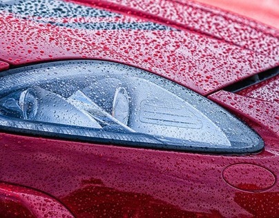The impact of raindrops on Car Art
