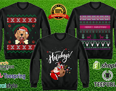 Ugly Christmas T-Shirt Design Bundle