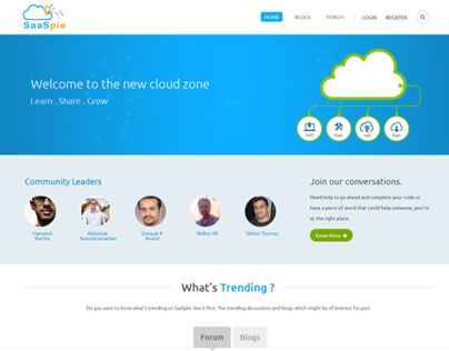 Cloud community website design