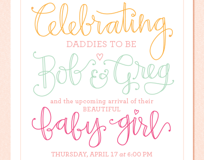 Bob + Greg Baby Shower Invitation