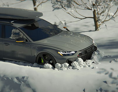 Stuck in Snow | Cgi animation | Audi RS6 C8