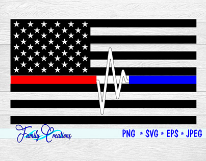 Law Enforcement And Firefighter Flag