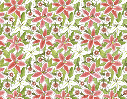 Lily & Dianthus pattern (Nesshome)
