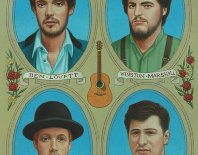 MUMFORD&SONS illustration for Rolling Stone 