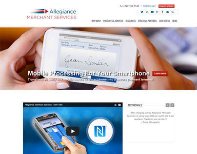 Allegiance Merchant Services - WordPress website