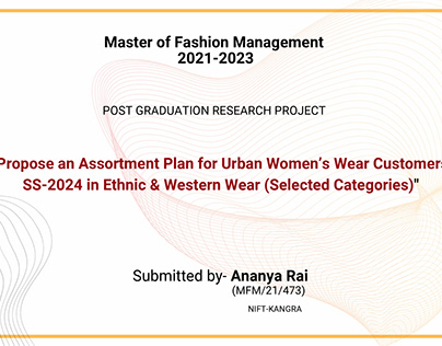 Assortment Plan for Urban Women