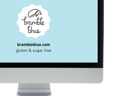 BrambleBlue gluten & sugar free co. branding