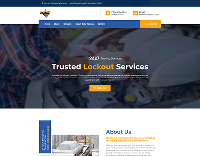 Website for Towing and Roadside assistance services