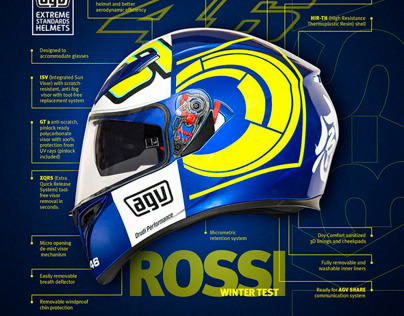 AGV K3 SV Rossi Winter Test Full page A4 ad